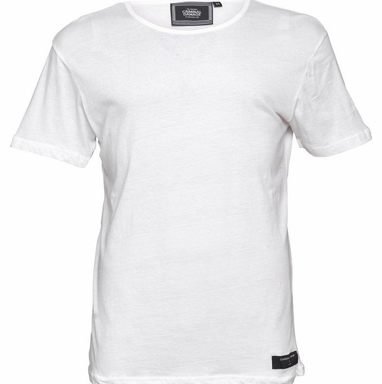Criminal Damage Mens Merchand T-Shirt White