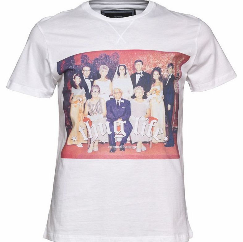 Criminal Damage Mens Thuglife T-Shirt White