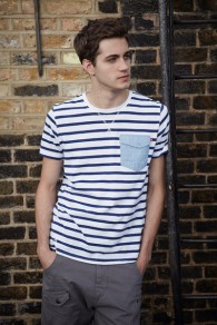 Criminal Damage Stripe Crew Mens T-Shirt