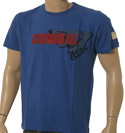 Criminal Royal Blue T-Shirt with Red Sewn Logo