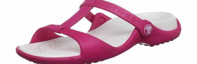 Crocs Womens Cleo III Raspberry/Oyster Slides Sandal 11216-65L-440 5 UK