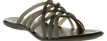 womens crocs black huarache flip flop sandals