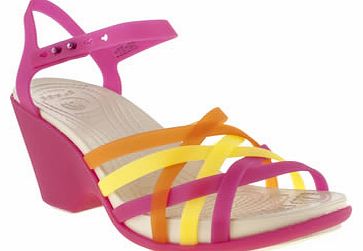 Crocs womens crocs pink huarache sandal wedge