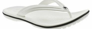 womens crocs white crocband flip sandals