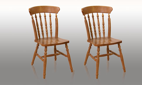 croft oak veneer pair of chairs