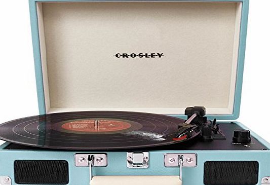 Crosley Cruiser Briefcase Style Three-Speed Portable Vinyl Turntable with Built-In Stereo Speakers - Black