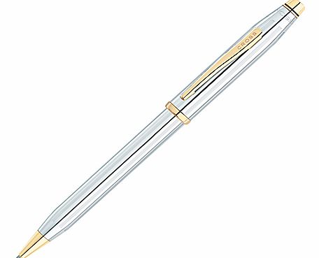 Cross Century Medalist Ballpoint Pen, Chrome/Gold