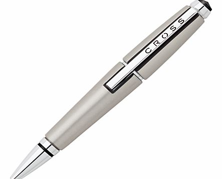 Cross Edge Rollerball Pen, Titanium/Chrome