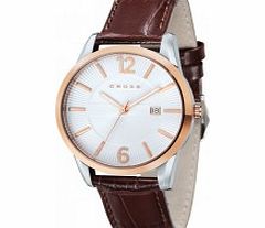 Cross Mens Gotham White Brown Watch