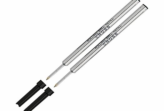 Cross Rollerball Pen Refill, Pack of 2, Black
