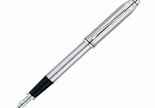 Cross Townsend Fountain Pen, Lustrous Chrome