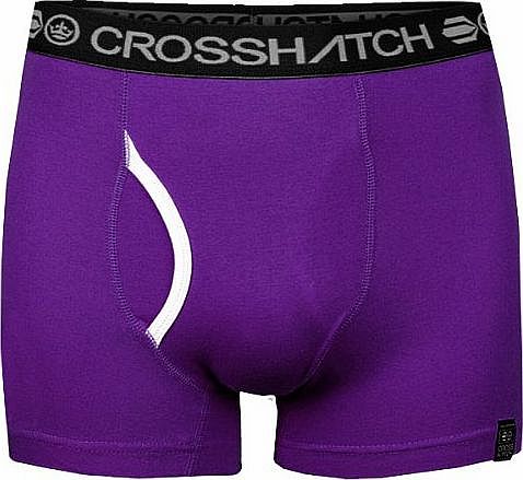 Crosshatch Ablaze Plain Boxer Shorts Mens Purple S