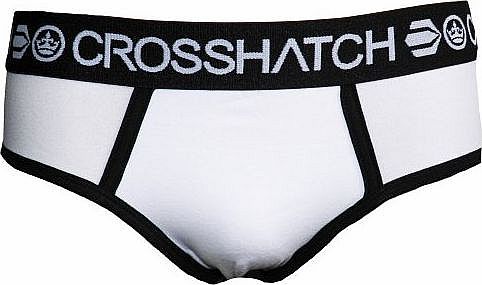 Crosshatch Ablazing Plain Fitted Briefs Shorts White XXL