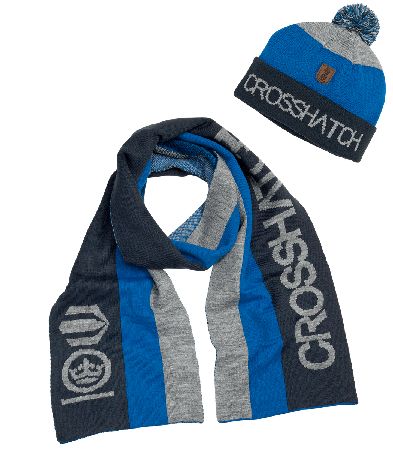 Crosshatch Boxed Hat and Scarf Set