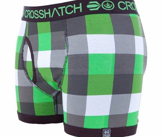 Crosshatch Checklist Boxer Shorts Green S