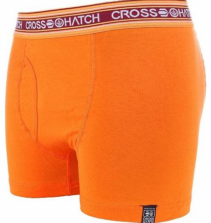 Crosshatch Fireglow Plain Boxer Shorts Orange M
