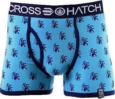 Crosshatch Lionpride Printed Boxer Shorts Turquoise L