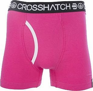 Crosshatch Mens Ablaze Plain Boxer Shorts Bright Magenta Small