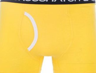 Crosshatch Mens Ablaze Plain Boxer Shorts Dandelion Yellow Large