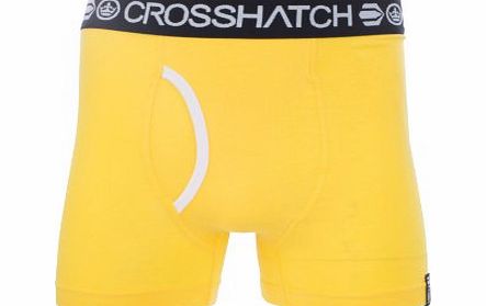 Crosshatch Mens Ablaze Plain Boxer Shorts Dandelion Yellow X-Large