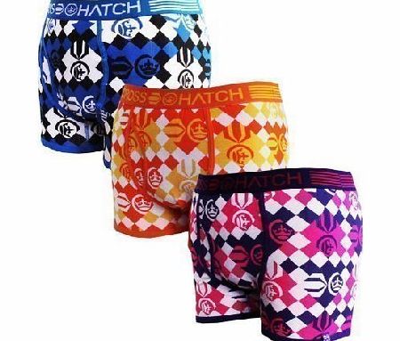 Crosshatch Mens Boys Pack of 3 Crosshatch Designer Boxer Shorts Underwear Trunks
