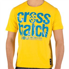 CrossHatch Mens Brainbridge T-Shirt Dandelion