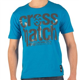CrossHatch Mens Brainbridge T-Shirt Methyl Blue