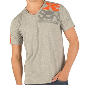 CrossHatch Mens Lipz T-Shirt Grey