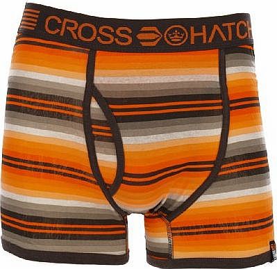 Mens Logic Striped Boxer Shorts Orange XL