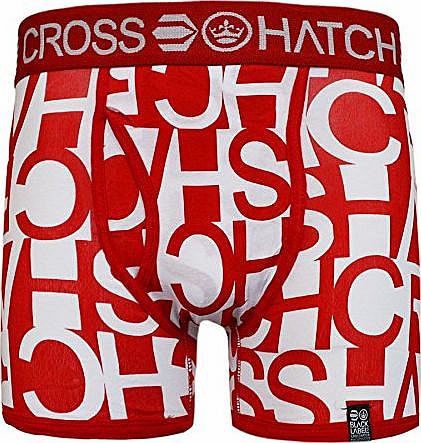 Crosshatch New Crosshatch Mens Graphic Print Boxer Shorts Brief Cotton Boxers Underwear