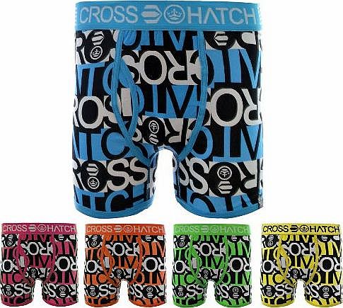 Crosshatch NEW MENS CROSSHATCH GRAPHIC COTTON BOXER SHORT TRUNKS UNDERWEAR S M L XL XXL