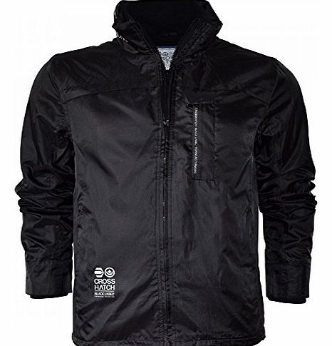 Winstons Designer Windbreaker Waterproof Jacket Coat Black Fleece Lined Large Black - Winstons Vinston Micro Windproof
