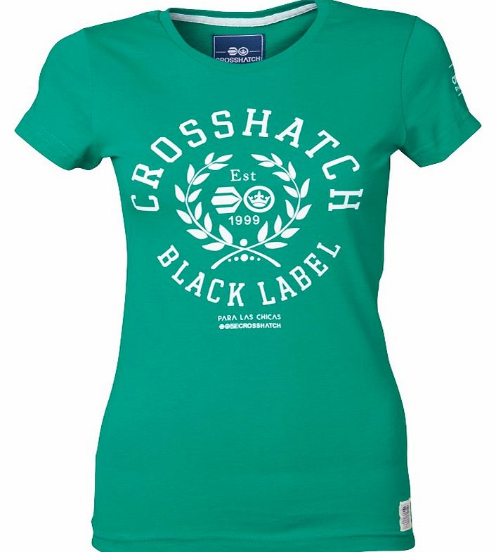 Crosshatch Womens Penelope T-Shirt Emerald