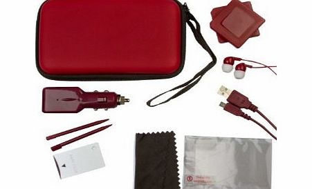 Crown Deluxe 12-in-1 Accessory Pack: Red (Nintendo 3DS)