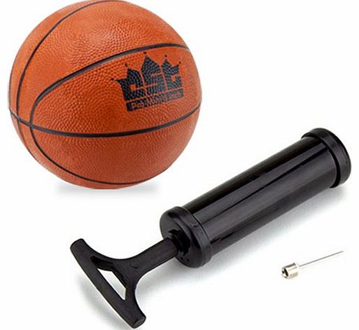5-Inch Mini Basketball with Needle and Inflation Pump by Crown Sporting Goods