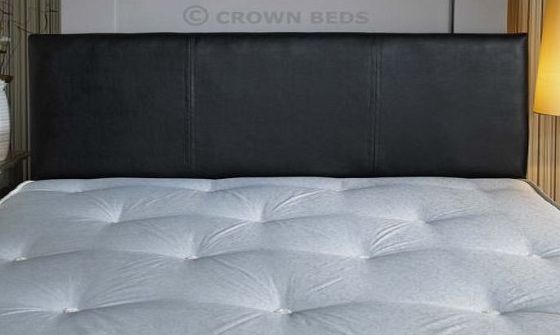 CROWNBEDSUK QUALITY FAUX LEATHER HEADBOARD 4FT6 (DOUBLE) (BLACK)