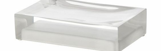 Croydex Milford Soap Dish, Clear/ White