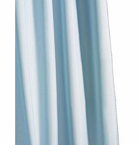Croydex Plain Light Blue Textile Shower Curtain