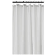 Plain Vinyl Shower Curtain Anti-Bac White