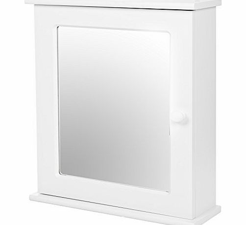 Single Door White Cabinet Bathroom Mirror