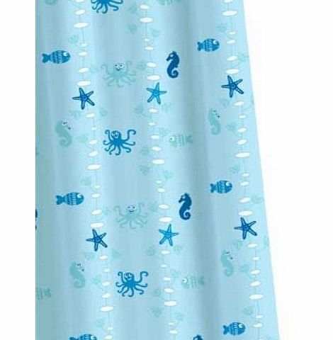 Croydex Underwater World Textile Shower Curtain