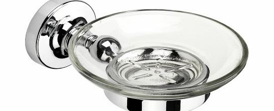 Croydex Worcester Flexi Fix Soap Dish and Holder - Chrome