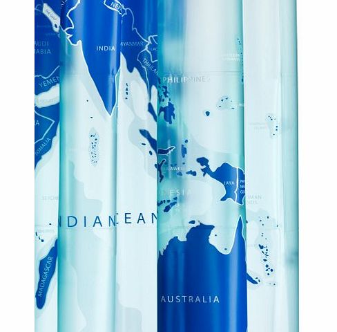 Croydex World Map PVC Shower Curtain