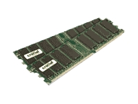2x1GB DDR PC3200 CL=3 UNBUFF ECC DDR400 2.6V 128Meg x 72