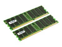 CRUCIAL 2x1GB DDR PC3200 CL=3 UNBUFF NON-ECC DDR400 2.6V 128Meg x 64