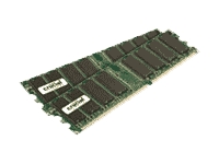 CRUCIAL 2x256MB DDR PC3200 CL=3 UNBUFF ECC DDR400 2.6V 32Meg x 72