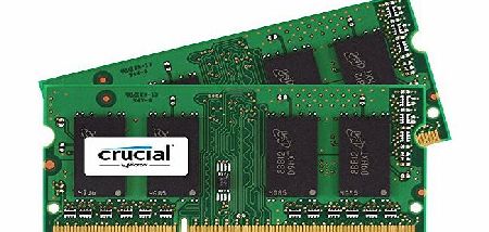 Crucial 4GB (2 x 2GB) DDR3 PC3-12800 SODIMM 1.35V/1.5V 204 Pin Memory Module Kit