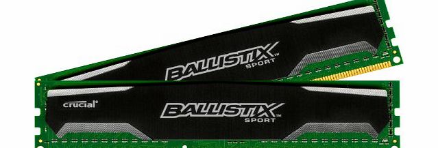 Crucial BLS2CP4G3D1609DS1S00CEU Sport 8GB Kit (4GBx2), Ballistix 240-pin DIMM, DDR3 PC3-12800 Memory Module
