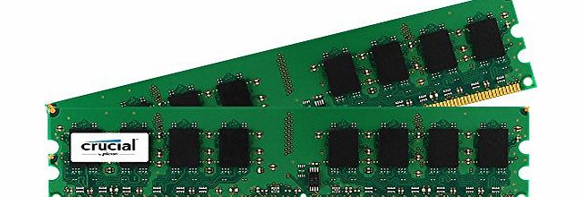 Crucial Dimm Desktop Memory Upgrade (4GB Kit - 2GBx2,240-pin,DDR2 PC2-6400,Cl=6,1.8v)
