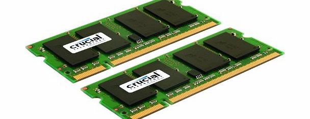 Crucial Sodimm Laptop Memory Upgrade (4GB Kit - 2GBx2,200-pin,DDR2 PC2-6400,Cl=6,1.8v)